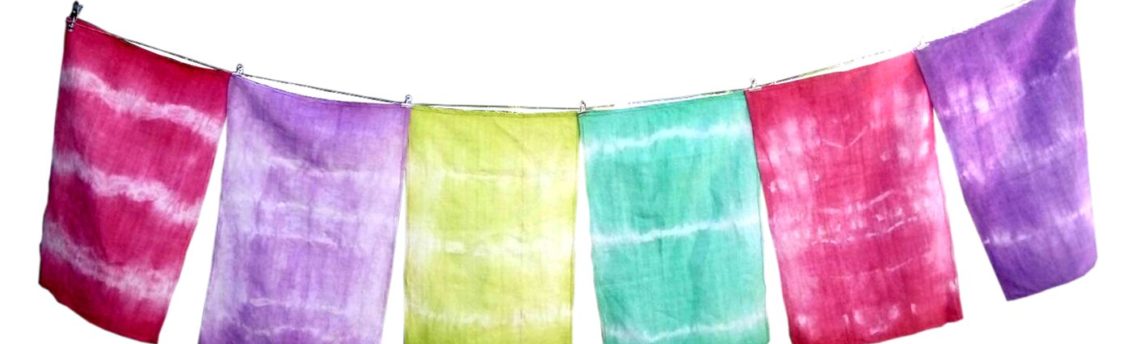 Batik hand-dyed dish towels