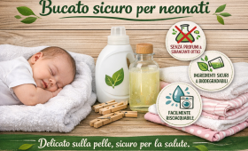 Detersivi e modalità di lavaggio bucato neonato in sicurezza
